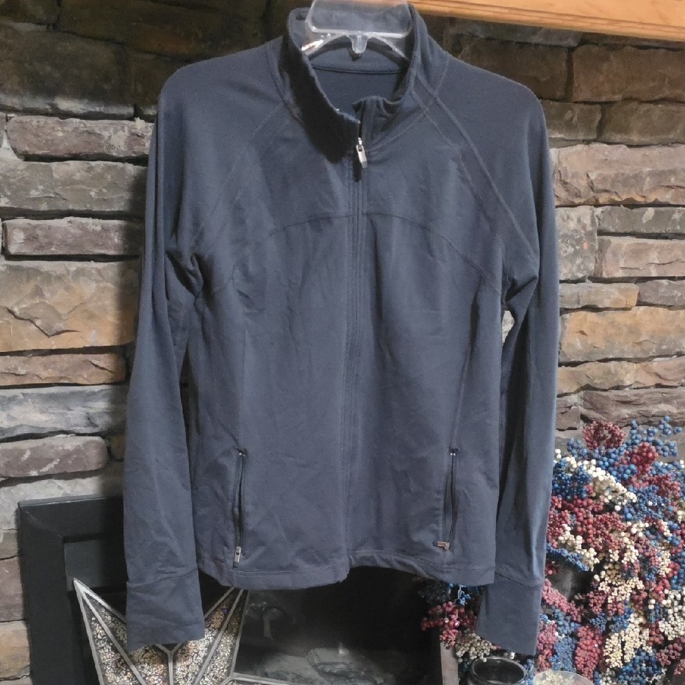 Gap Gray Body Fit Zip Up Sz L